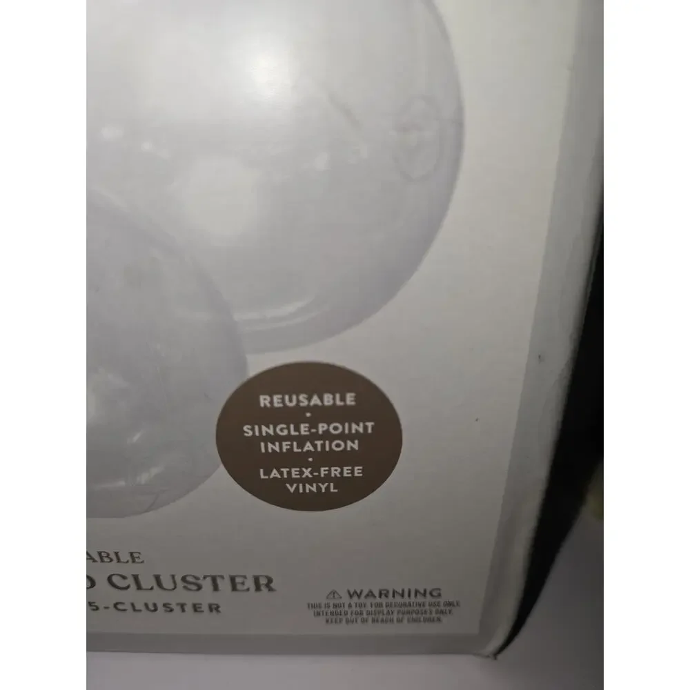 Minnidip reusable balloon garland cluster transparent clear balloons 5 Clusters